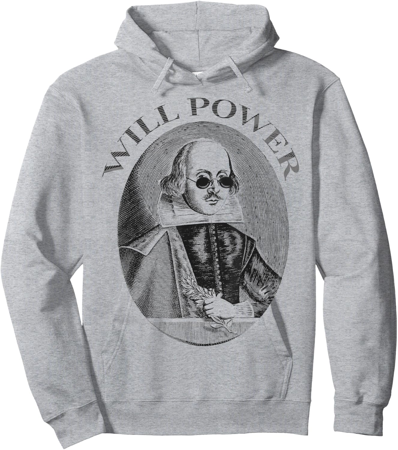 William Shakespeare WILL POWER Hoodie - Hoodie | Ash