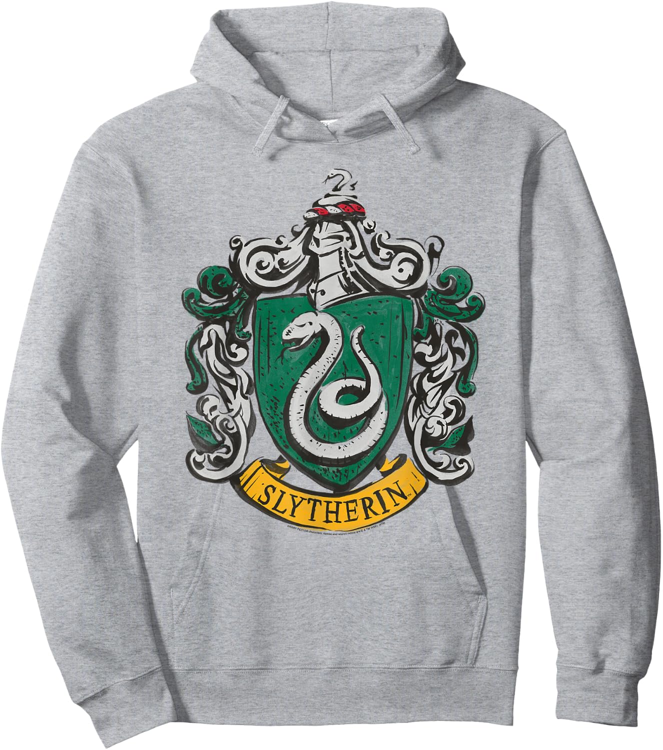 Harry Potter Drawn Slytherin Crest Hoodie - Hoodie | Ash