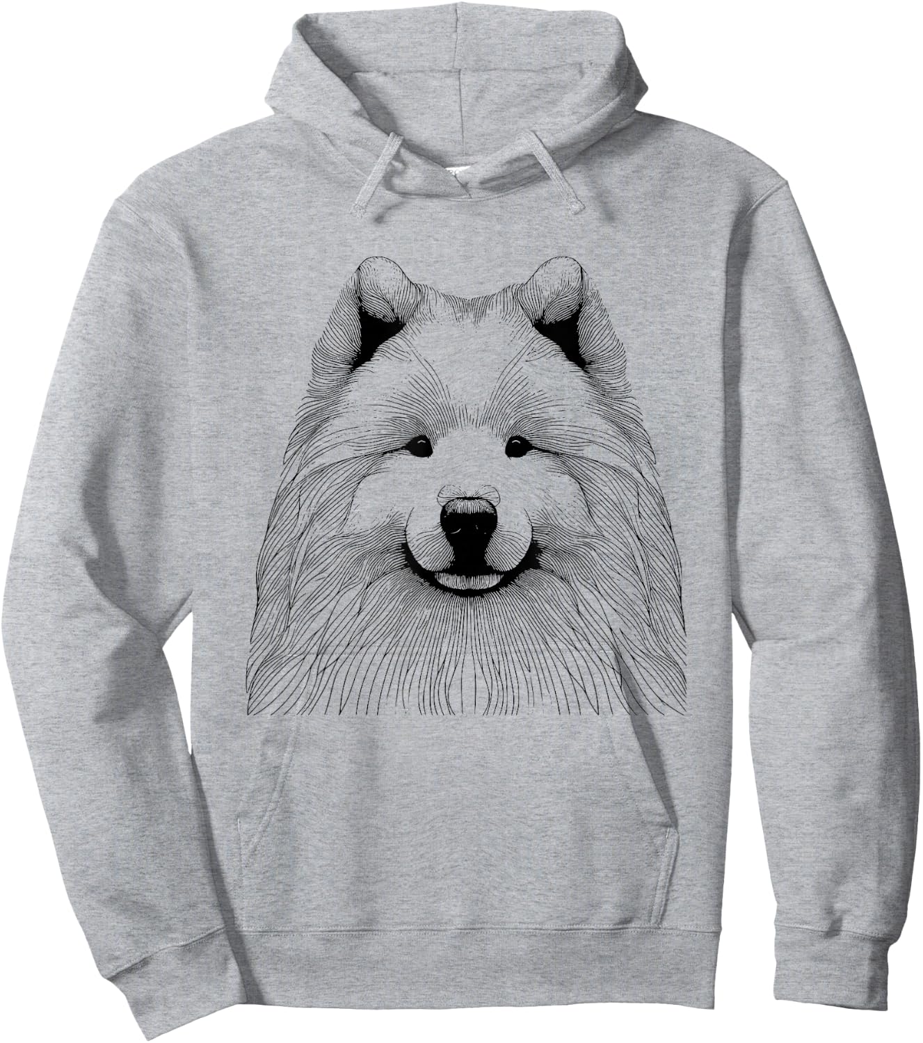 Dog Fingerprint - Samoyed Dad Mom Women Hoodie - Hoodie | Ash