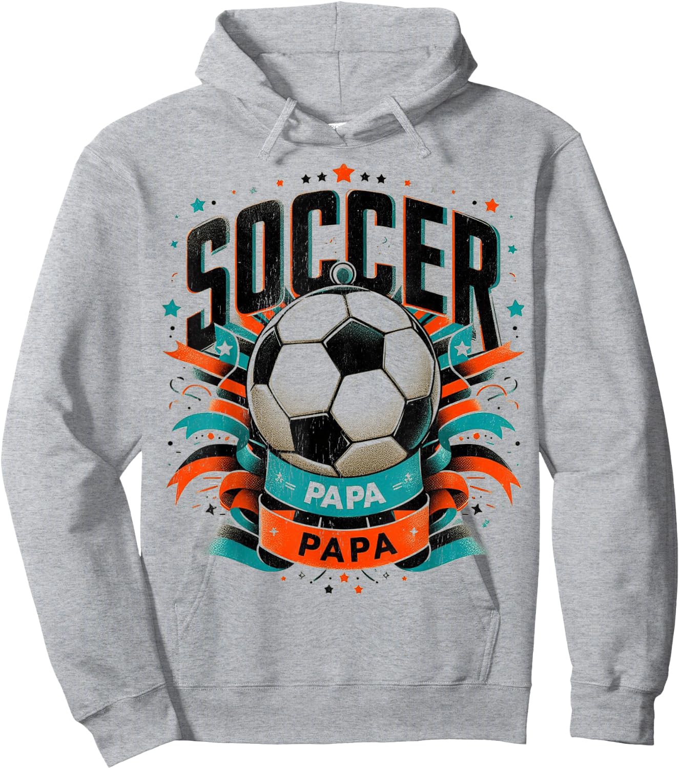 Soccer Papa Family Matching Dad Father's day Hoodie - Hoodie | Ash