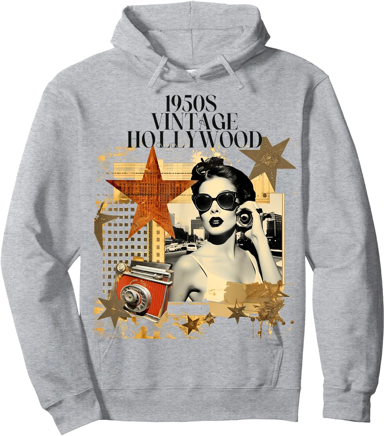Retro Vintage Hollywood California Design Hoodie - Hoodie | Ash