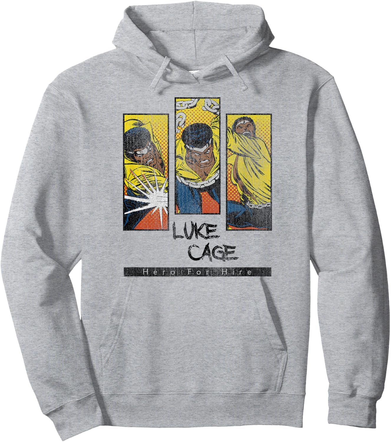 Marvel Luke Cage Heroes for Hire Comic Panels Hoodie - Hoodie | Ash