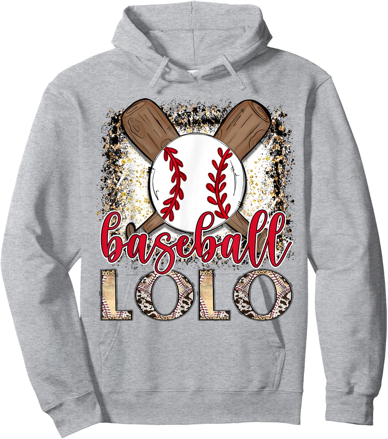 Baseball Lolo Leopard Proud Ball Lolo Game Day Hoodie - Hoodie | Ash