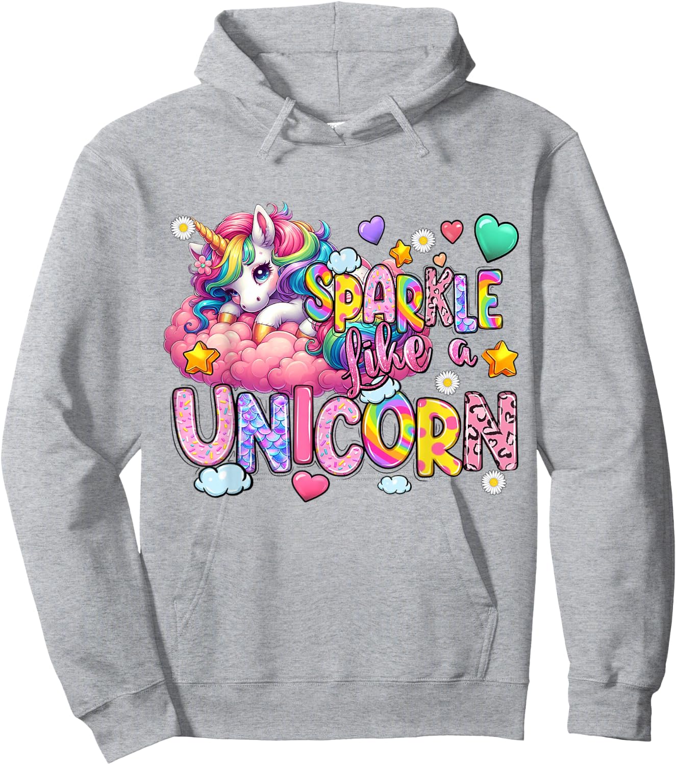 Sparkle Like A Unicorn Cute Hoodie - Hoodie | Ash