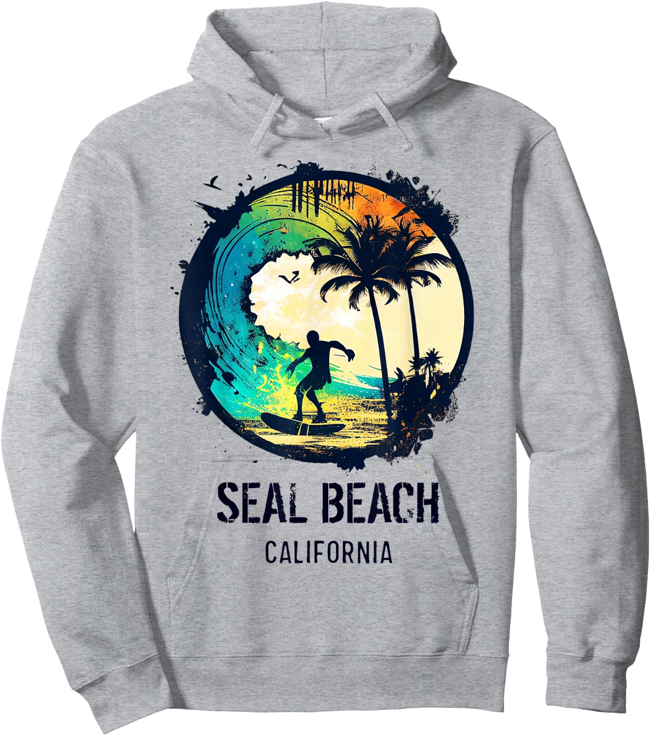Seal Beach California Hoodie - Hoodie | Ash
