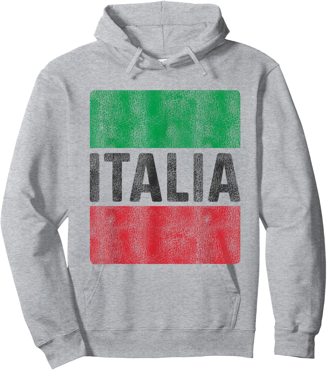 Vintage Italia Flag of Italy Souvenir Italian Hoodie - Hoodie | Ash