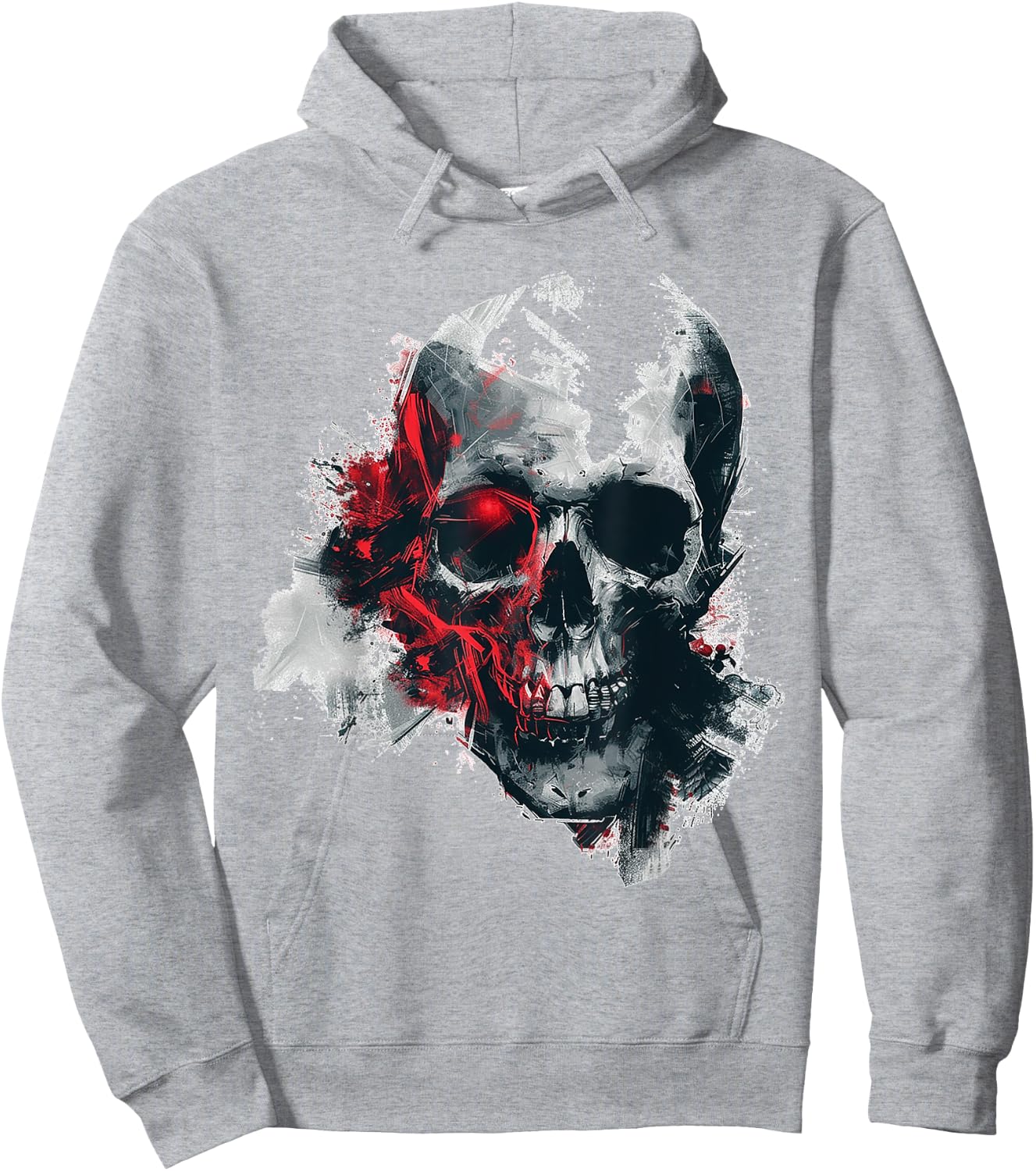 Skull Costume Halloween Spooky Art Skull Hoodie - Hoodie | Ash