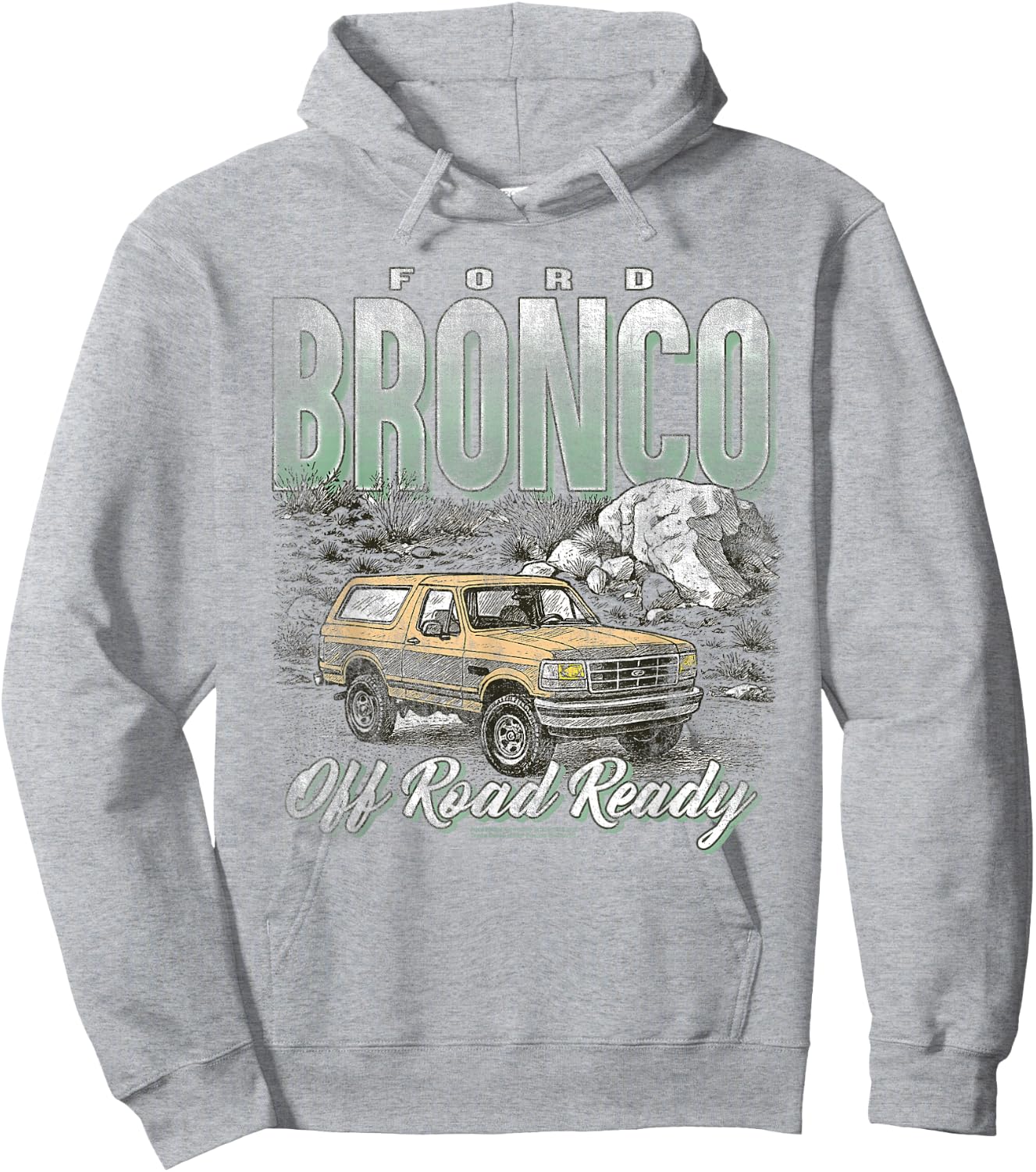 Ford Bronco Off Road Desert Hoodie - Hoodie | Ash