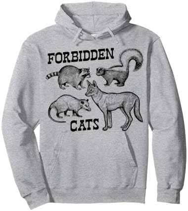 Vintage Forbidden Cats Animals Lover Hoodie - Hoodie | Ash
