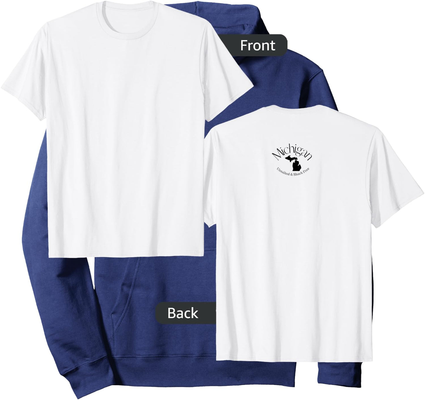Michigan Unsalted Shark Free Hoodie - Hoodie | Navy
