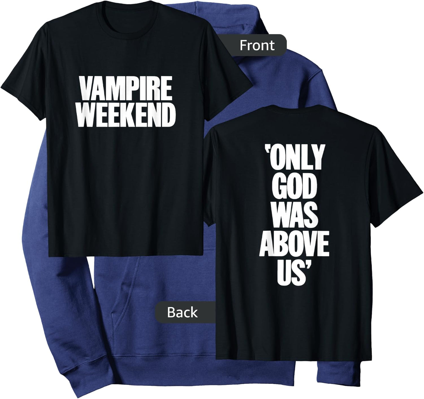 Only God Was Above Us Black Hoodie - Hoodie | Navy