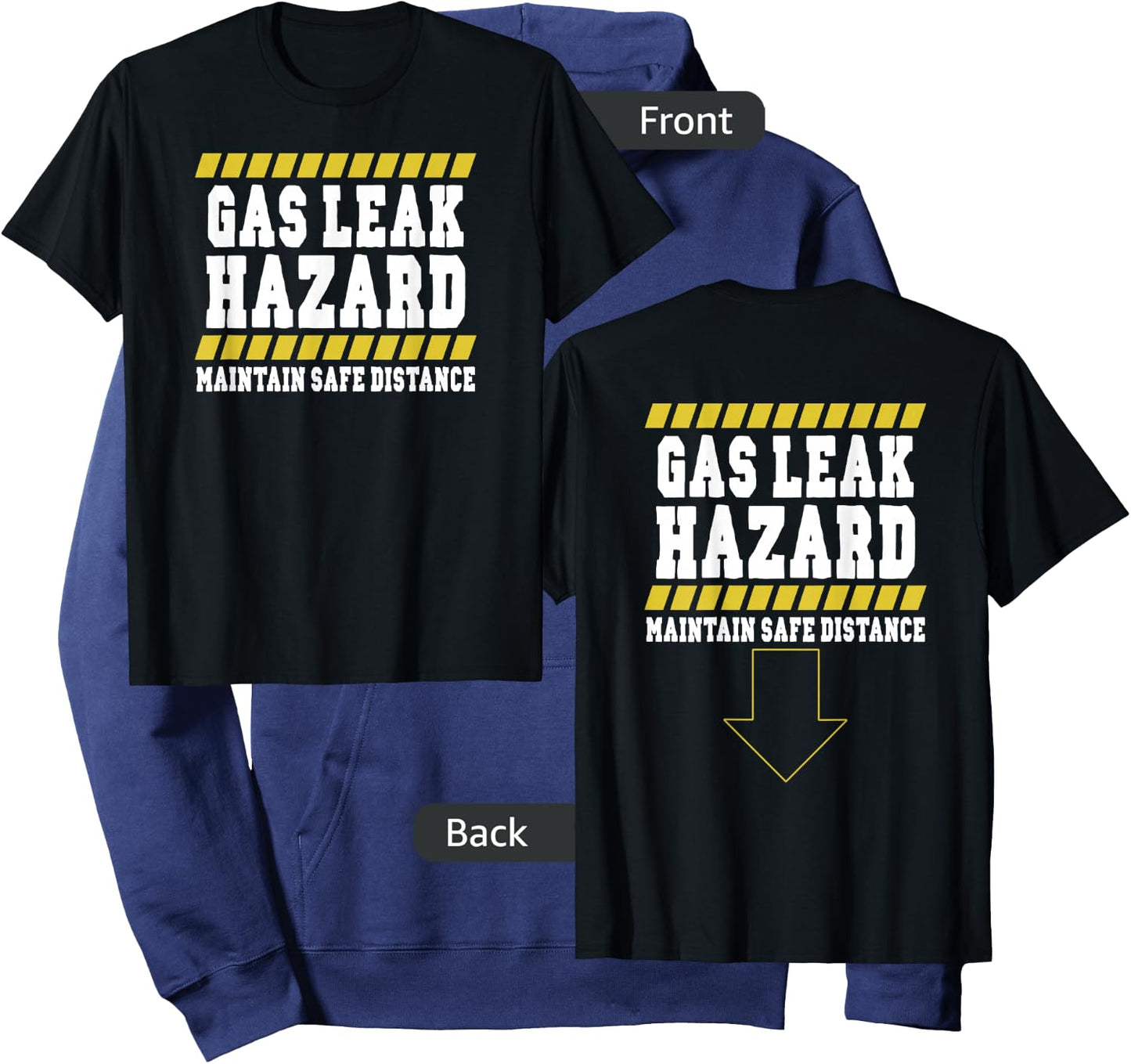 Gas Leak Hazard Maintain Safe Distance Hoodie - Hoodie | Navy