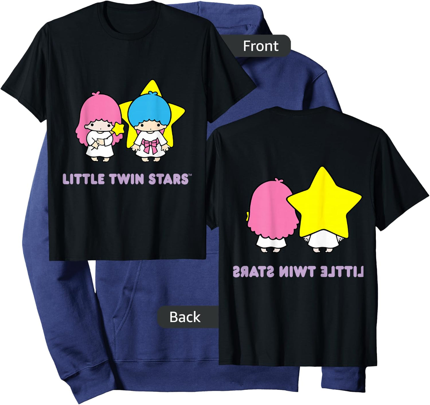 LittleTwinStars Character Front and Back Hoodie - Hoodie | Navy
