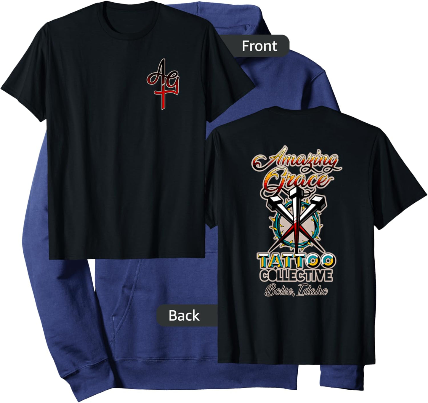 Amazing Grace Tattoo Apparel Hoodie - Hoodie | Navy