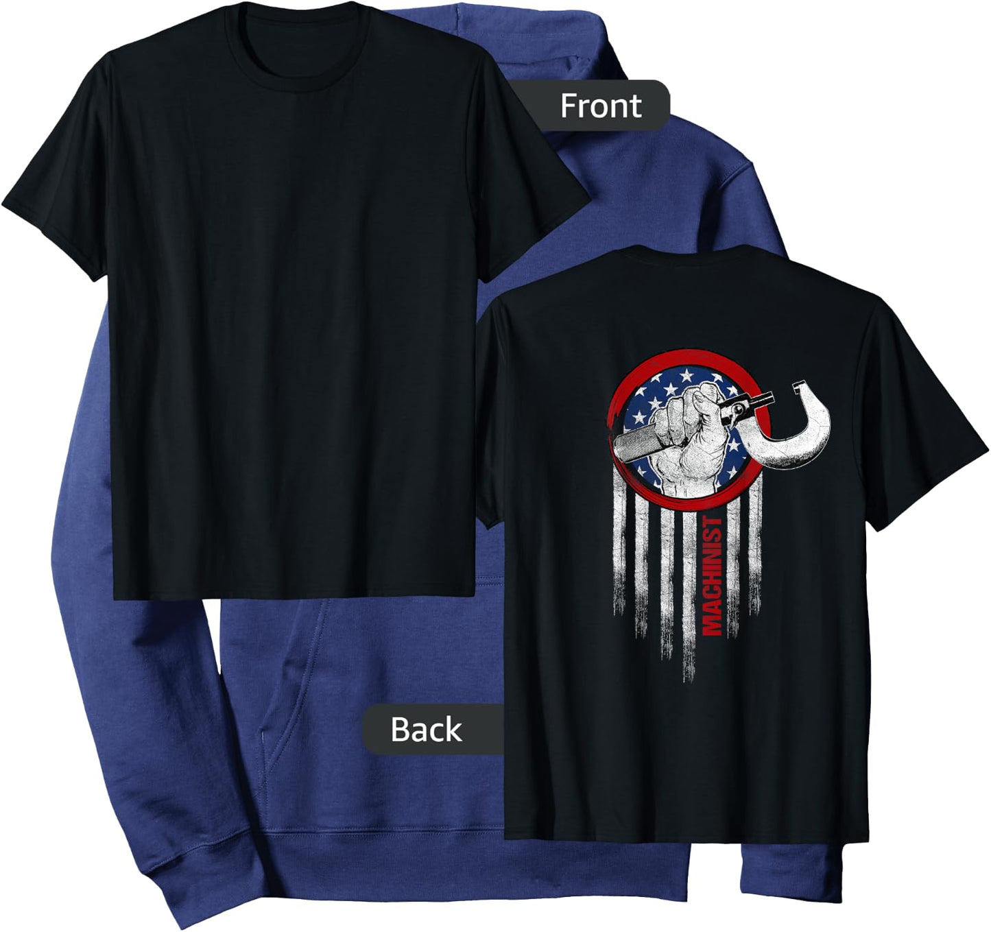 Machinist Gifts Design On Back Of Clothing Hoodie - Hoodie | Navy