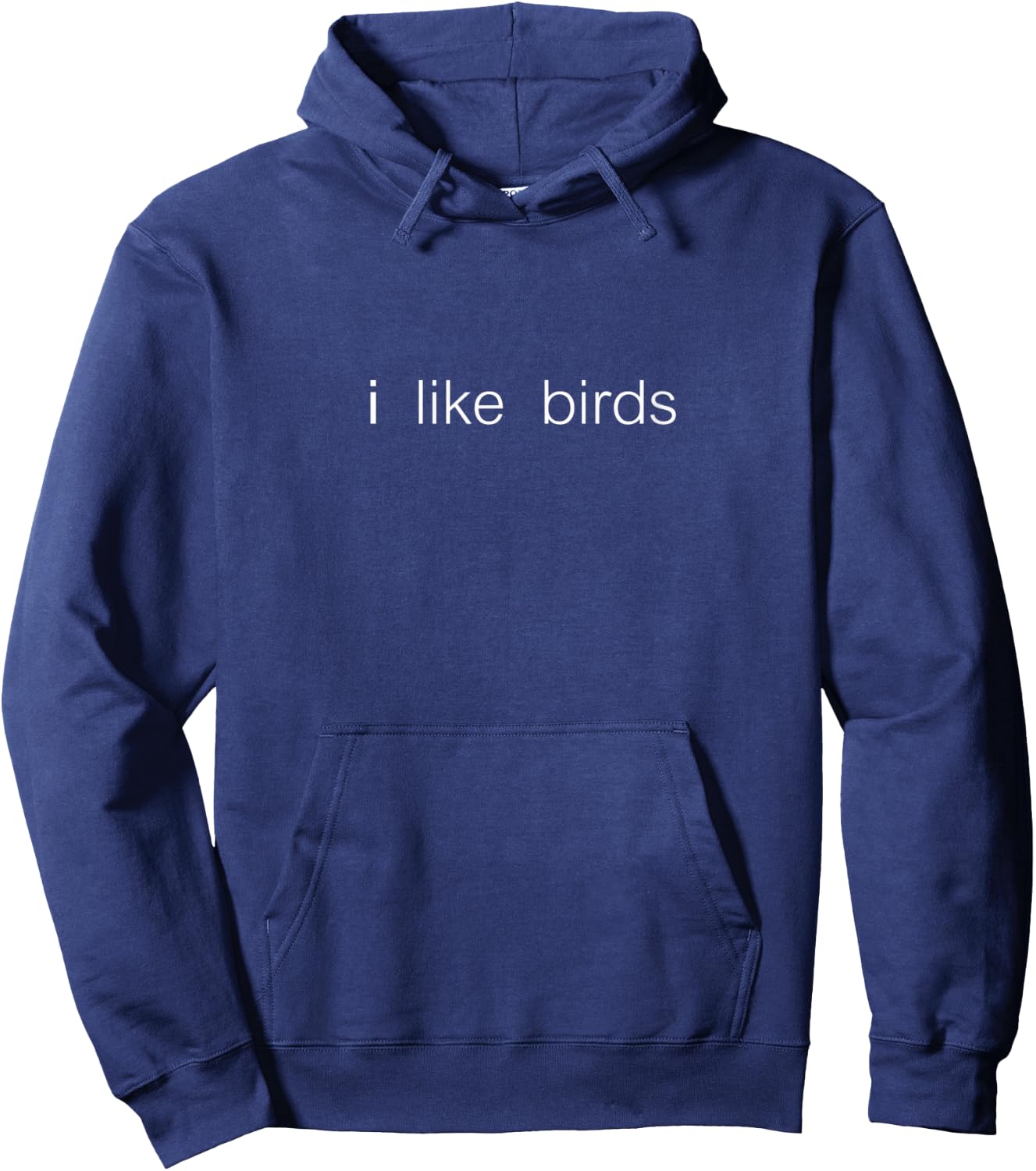 I Like Birds Minimalist Funny Gift Hoodie - Hoodie | Navy