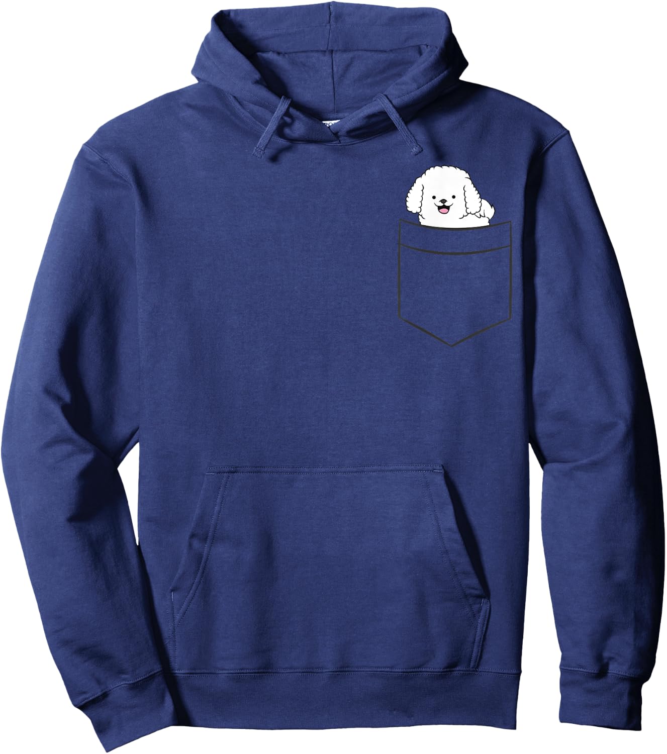 Bichon Frise Dog In Pocket Funny Bichon Frisé Hoodie - Hoodie | Navy