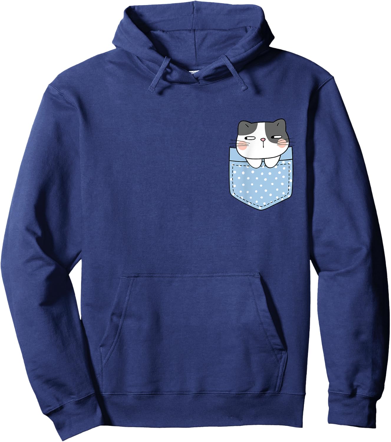 Kitty Cat In The Pocket Cute Pocket Kitten Hoodie - Hoodie | Navy
