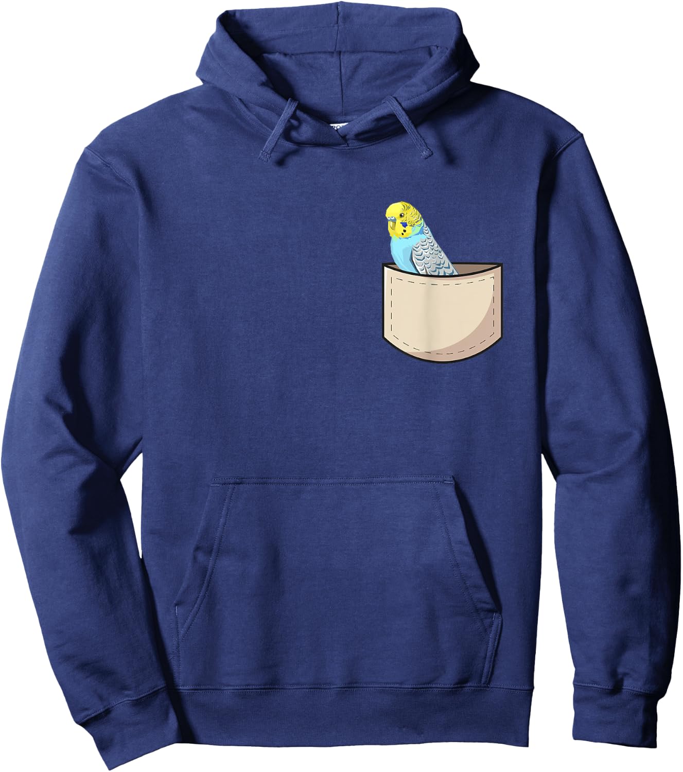 Budgie In Pocket Budgerigar Parakeet Parrot Hoodie - Hoodie | Navy