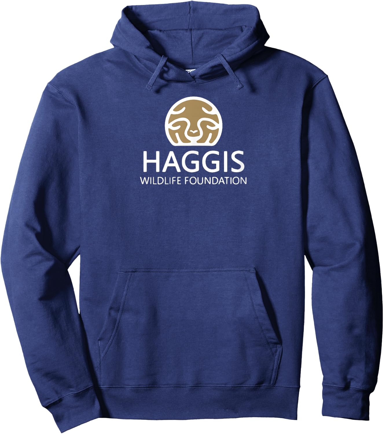 Haggis Wildlife Foundation Logo Gold Hoodie - Hoodie | Navy
