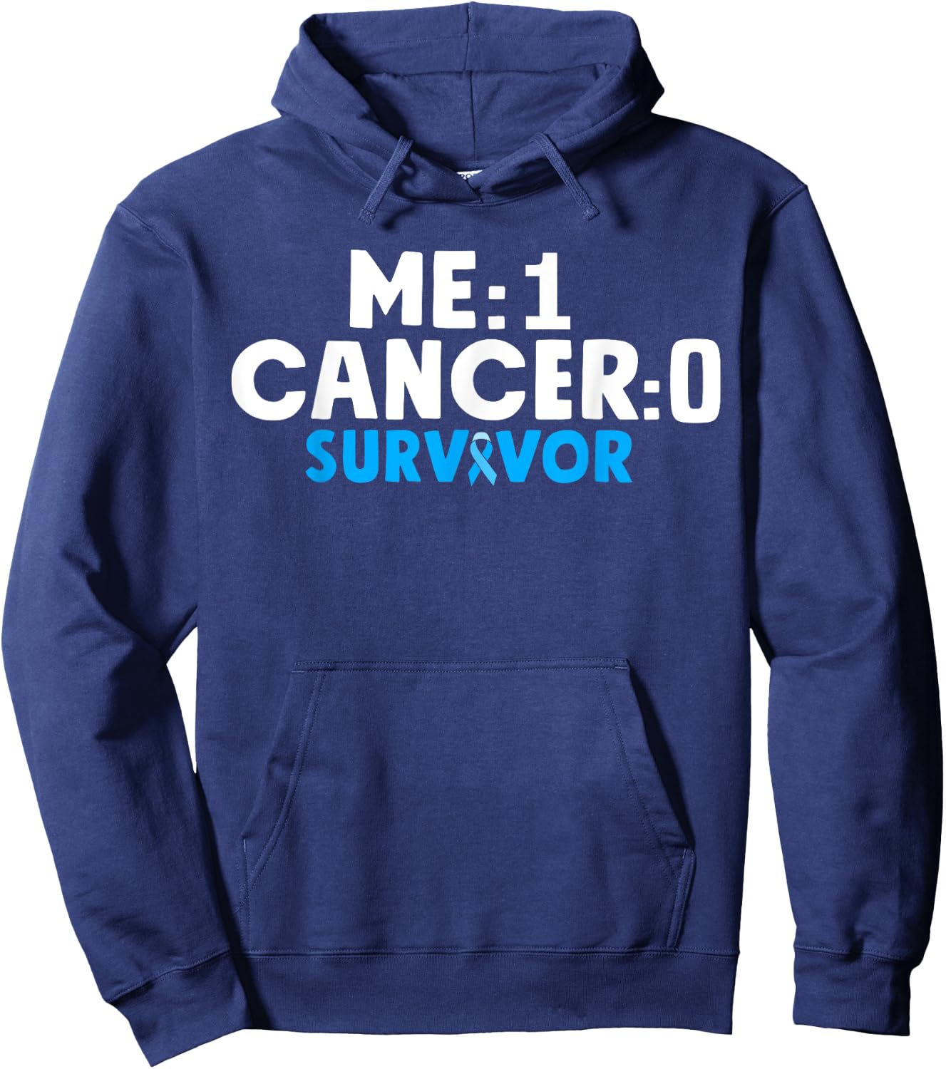 Prostate Cancer Survivor Awareness Blue Ribbon Hoodie - Hoodie | Navy