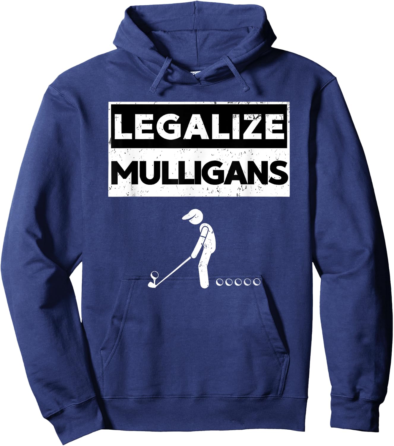 Legalize Mulligans Funny Golf Hoodie - Hoodie | Navy