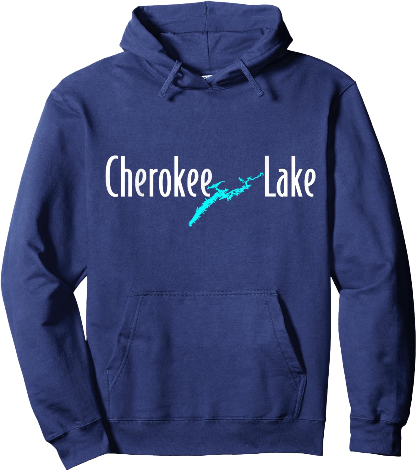 Minimalist Cherokee Lake - Tennessee Hoodie - Hoodie | Navy