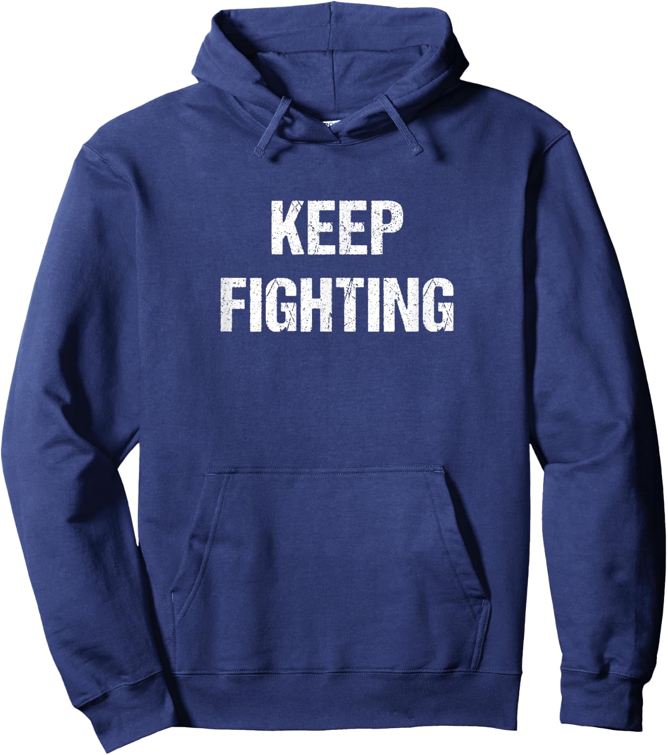 Keep Fighting , Small, Black Hoodie - Hoodie | Navy