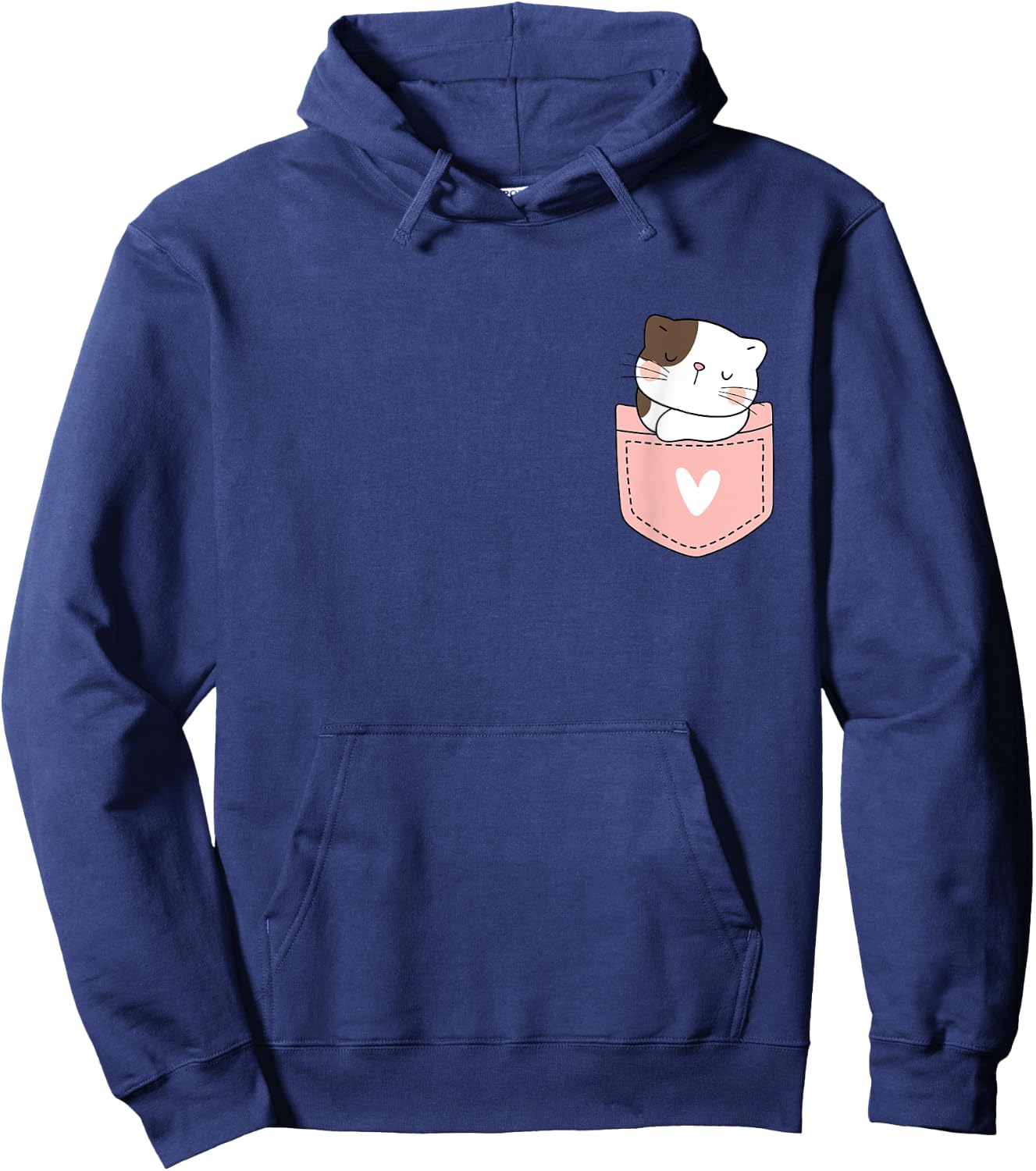 Kitty Cat In The Pocket Cute Pocket Kitten Hoodie - Hoodie | Navy