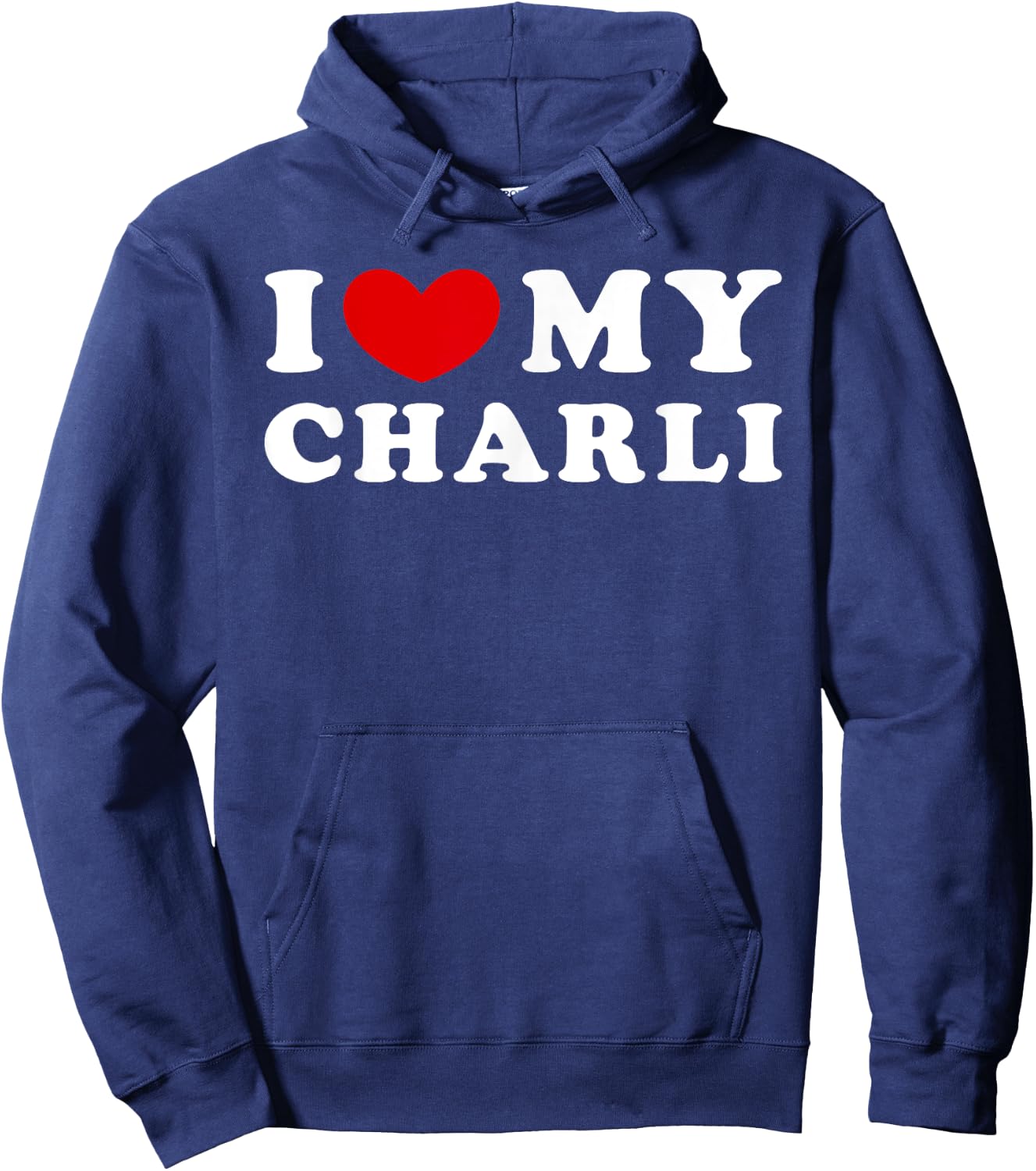 I Love My Charli, I Heart My Charli Hoodie - Hoodie | Navy