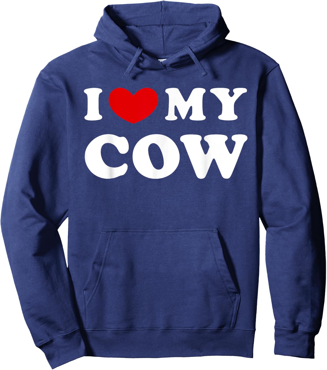 I Love My Cow, I Heart My Cow Hoodie - Hoodie | Navy