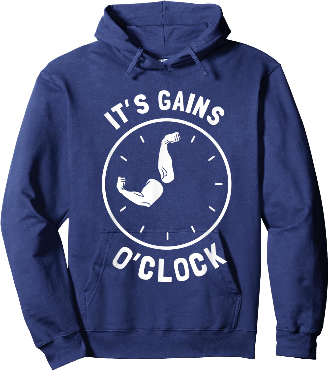 It's Gains O'Clock - Fitness Meme Hoodie - Hoodie | Navy