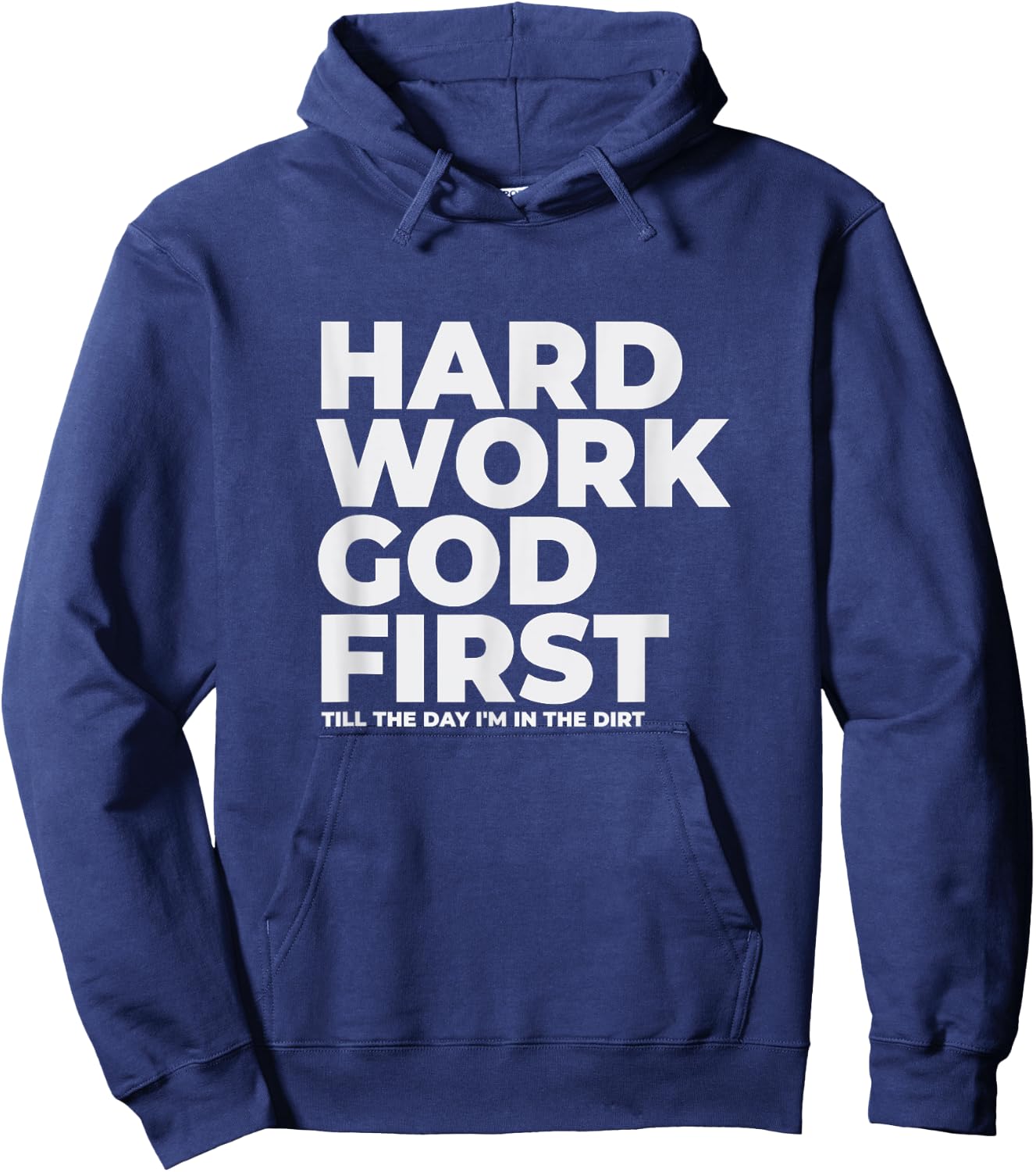 Hard Work God First - Witnessing Hoodie - Hoodie | Navy