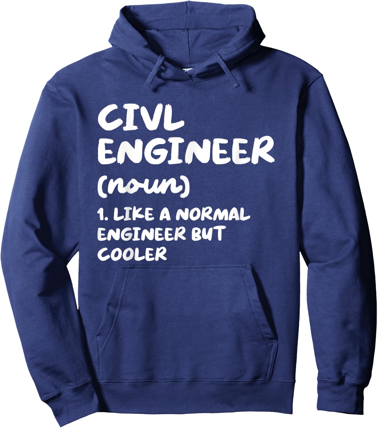 Civil Engineer Definition Funny Engineering Hoodie - Hoodie | Navy