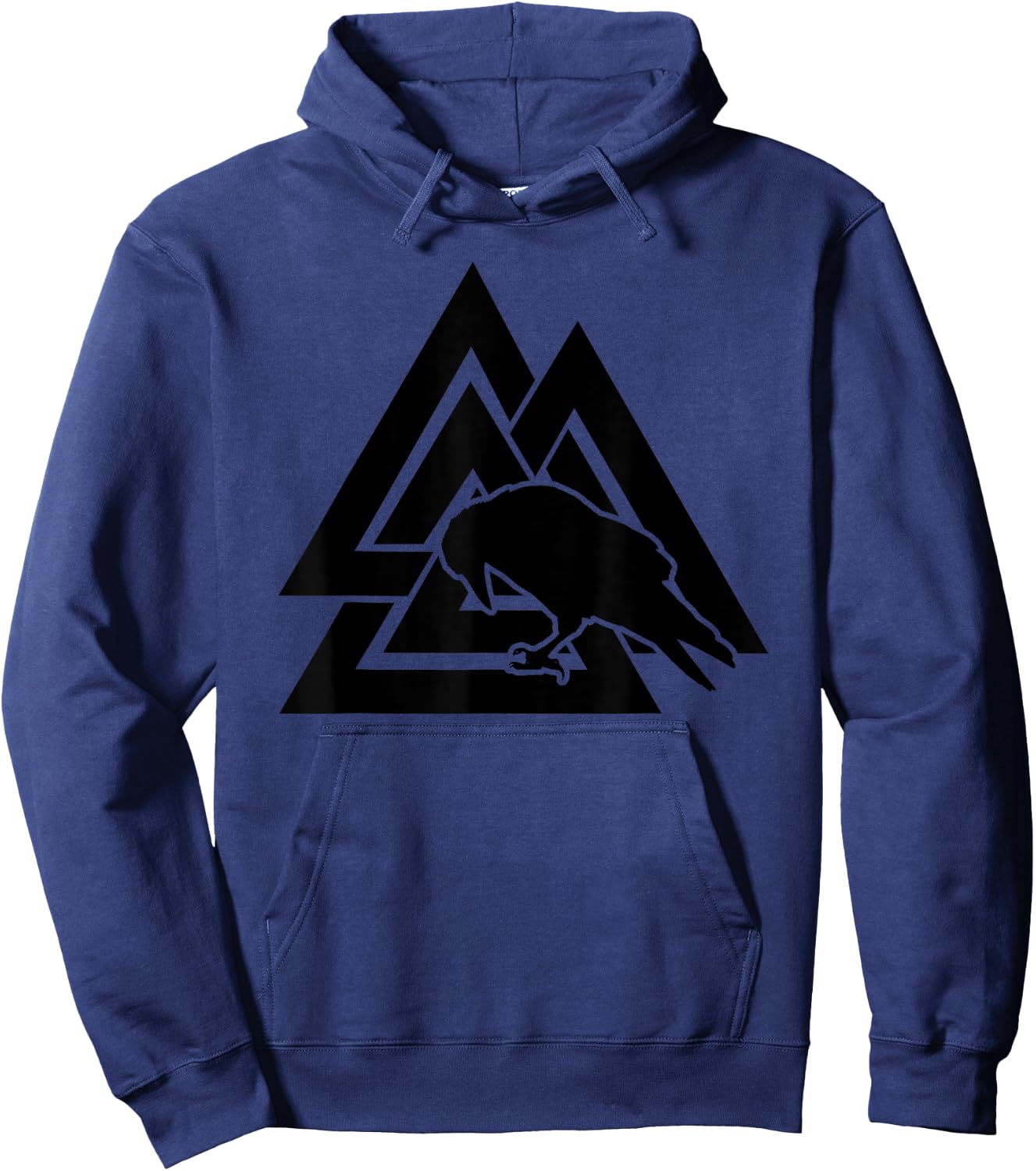 Valhalla Symbol Odin Crow Viking Warrior Hoodie - Hoodie | Navy