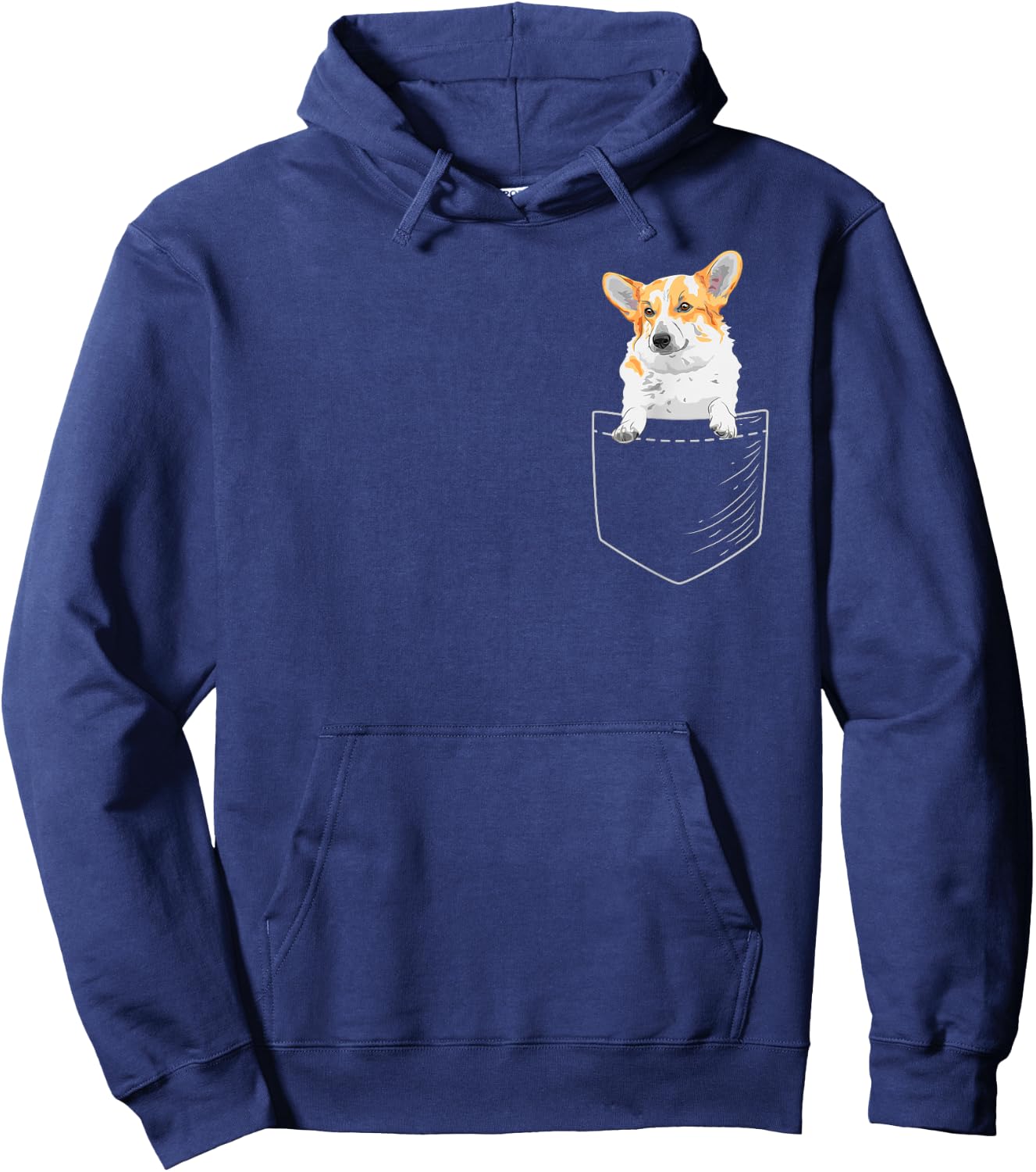 Cute Corgi in Pocket Dog Gift Women Men Hoodie - Hoodie | Navy