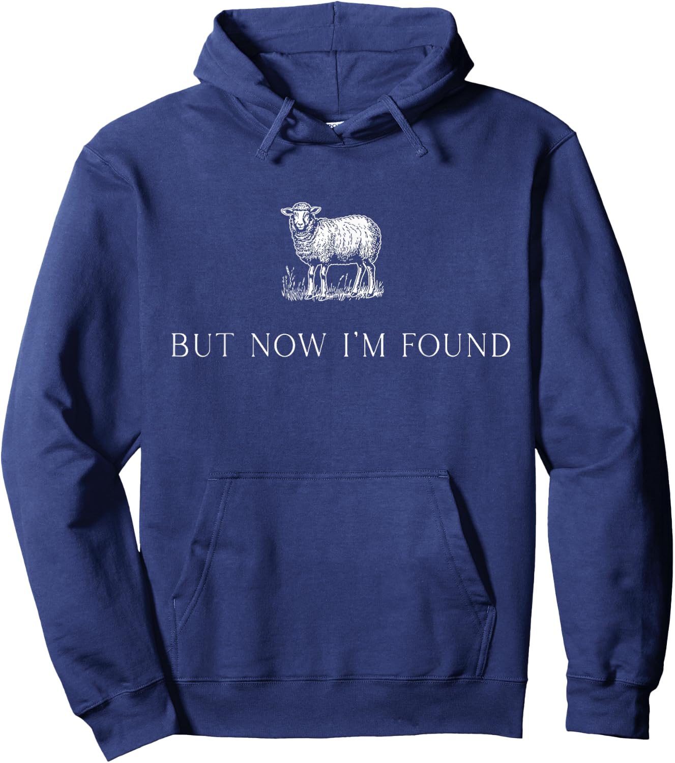 But Now I'm Found, Retro Christian Hoodie - Hoodie | Navy