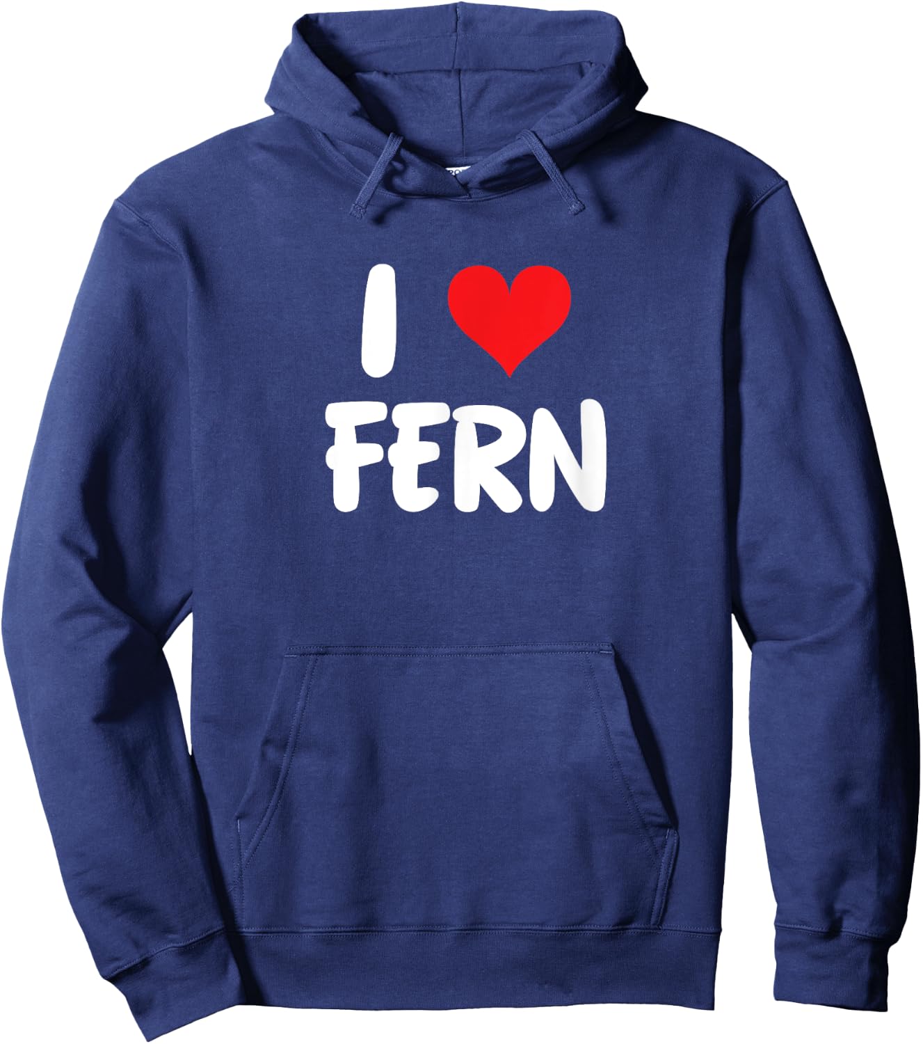 I Love Fern - Heart Hoodie - Hoodie | Navy