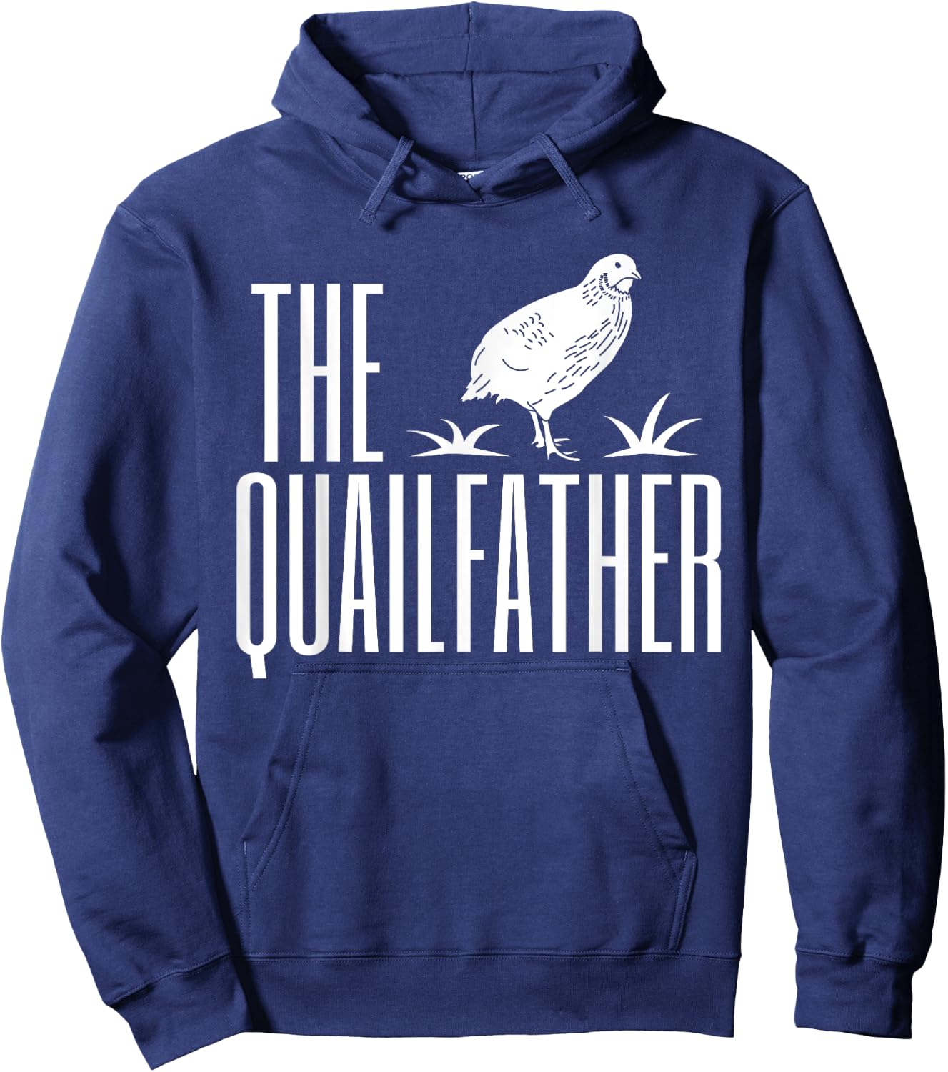 The Quailfather Dad Father's Day Quail Bird Hoodie - Hoodie | Navy