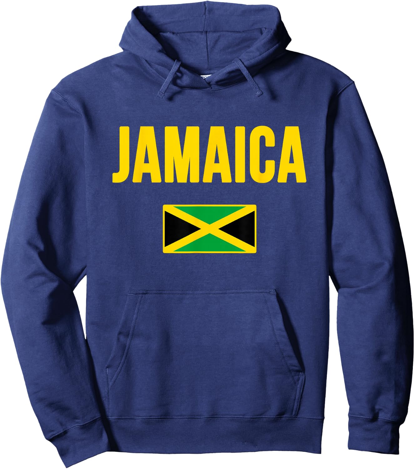 Jamaica Flag Graphic Yellow Green Black Pride Hoodie - Hoodie | Navy