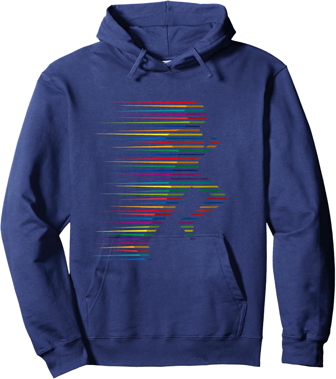Running Jogging Gym Marathon Abstract Cool Art Hoodie - Hoodie | Navy