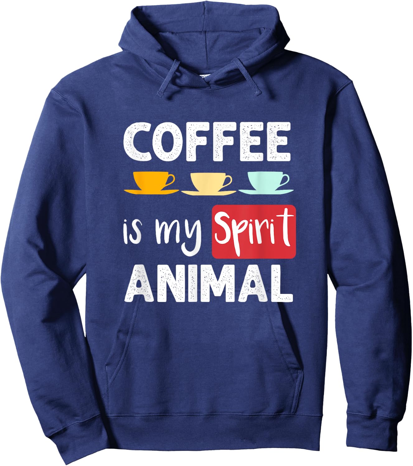 Vintage Coffee is My Spirit Animal Hoodie - Hoodie | Navy