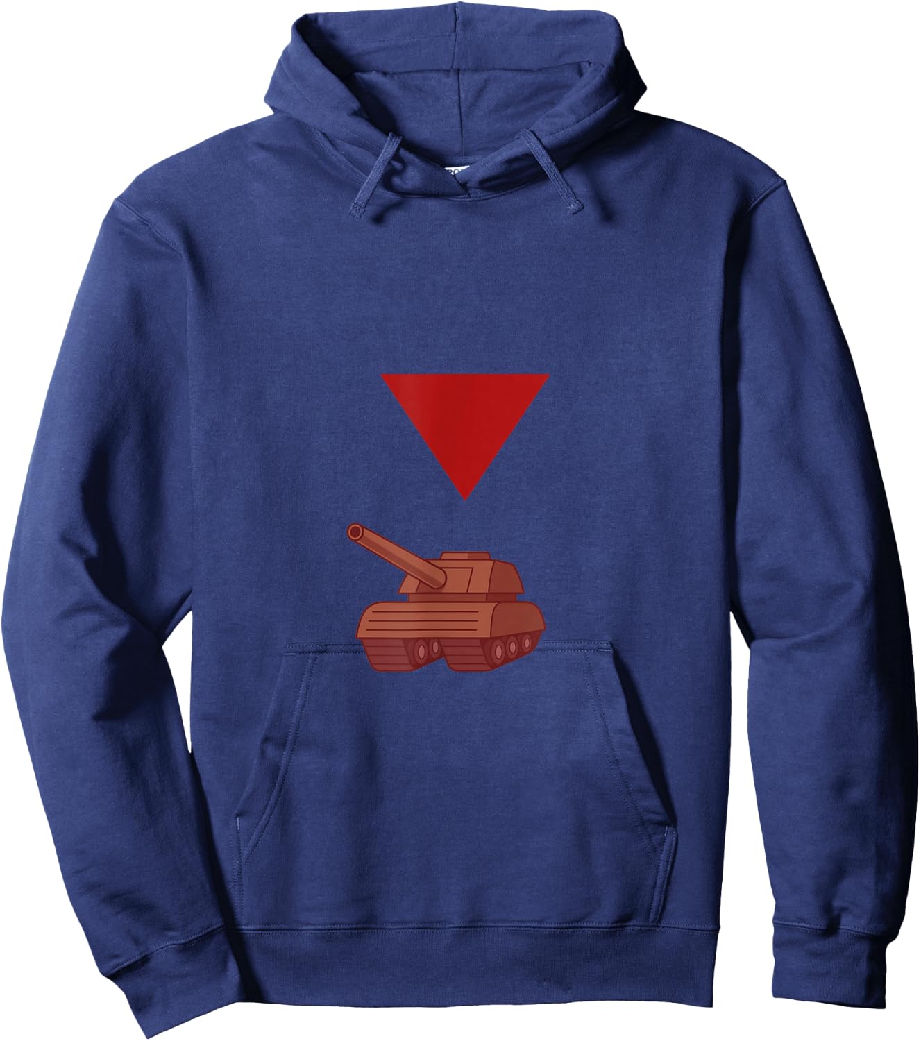 Red Triangle and Curb Hoodie - Hoodie | Navy