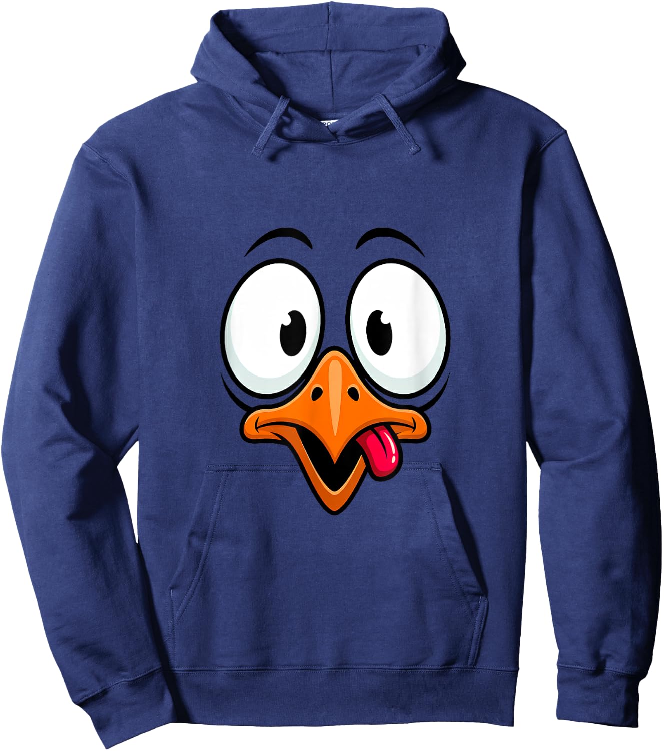 Funny Goofy Bird Face Cartoon Expression Hoodie - Hoodie | Navy