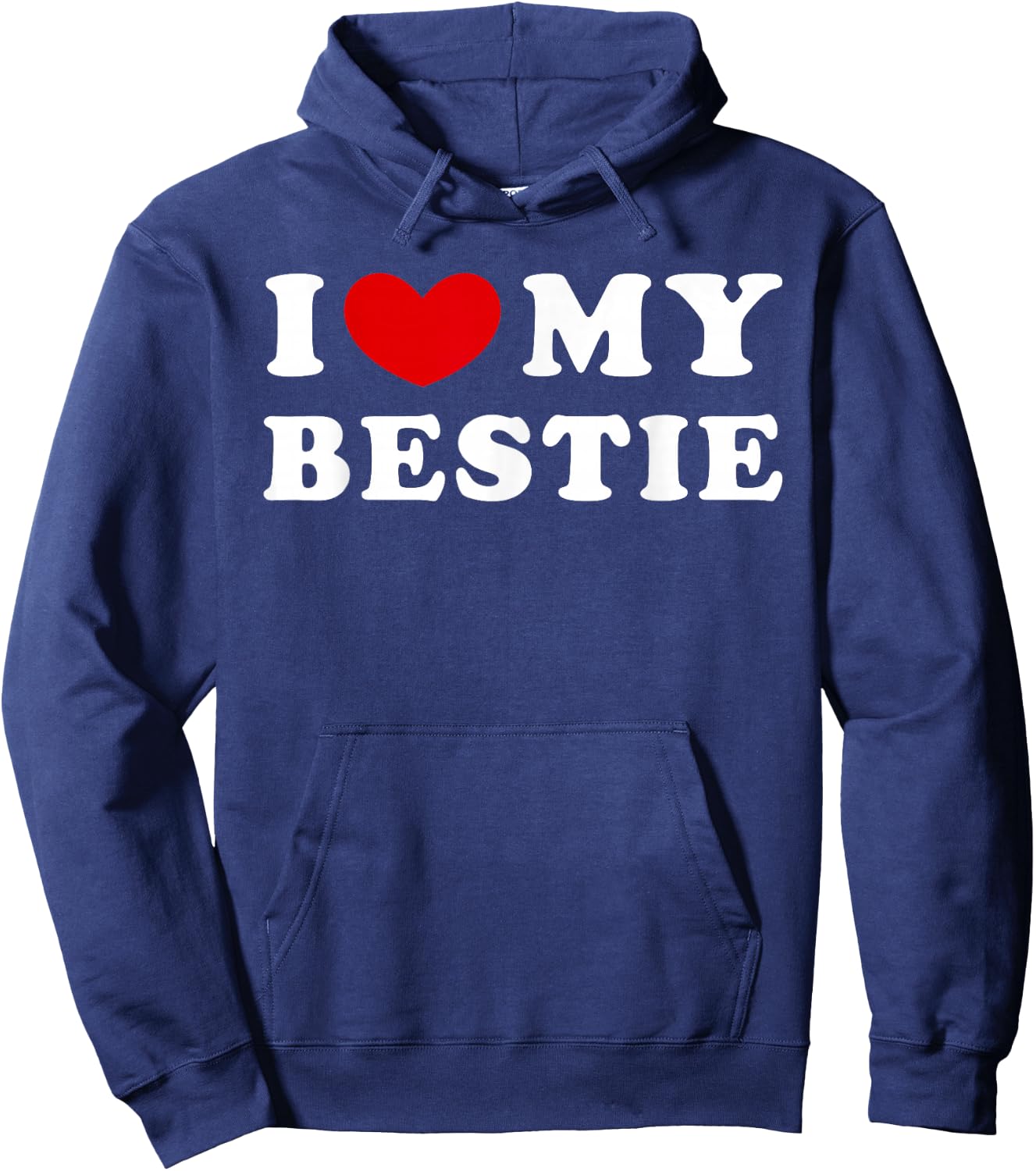 I Love My Bestie, I Heart My Bestie Hoodie - Hoodie | Navy