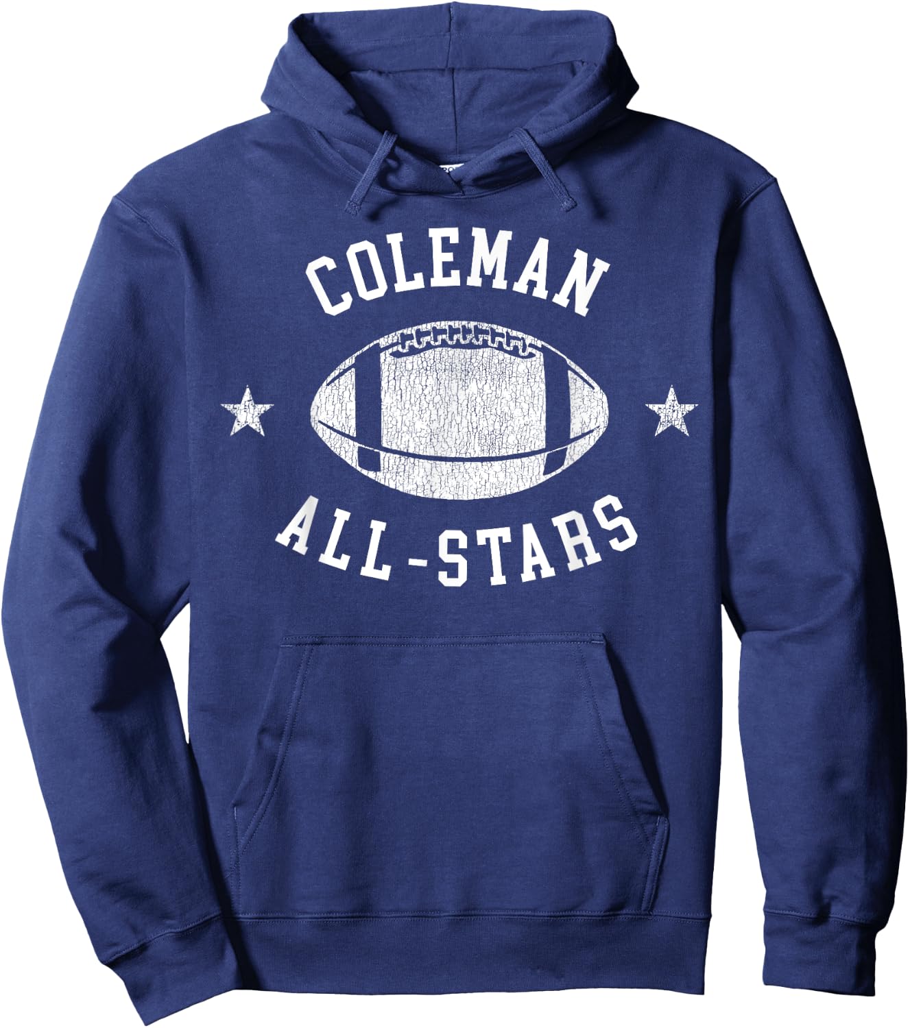 Coleman Vintage All-Stars Football Retro 80s Hoodie - Hoodie | Navy