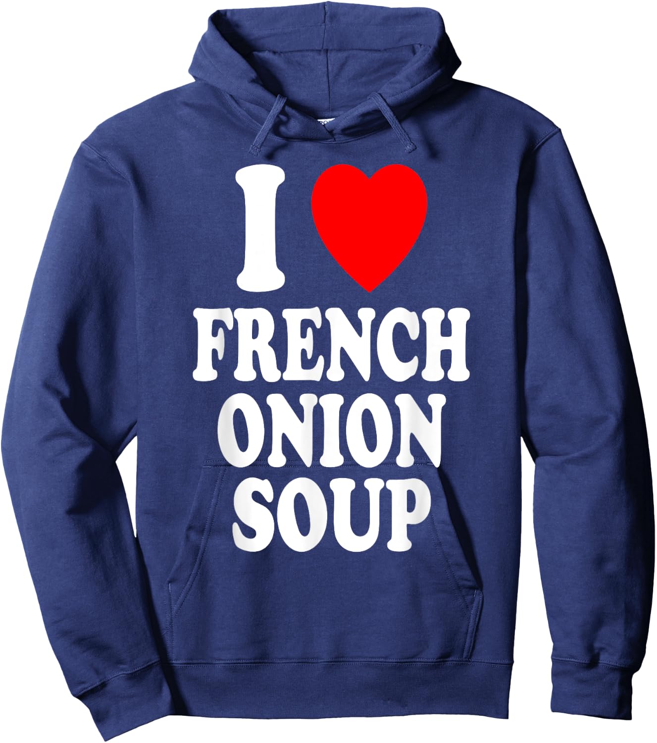 I Heart (Love) French Onion Soup Hoodie - Hoodie | Navy