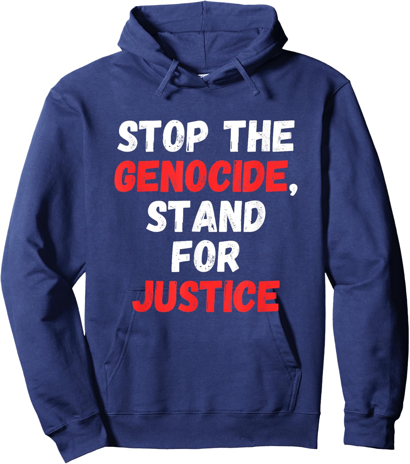 Stop the Genocide, Stand for Justice Hoodie - Hoodie | Navy