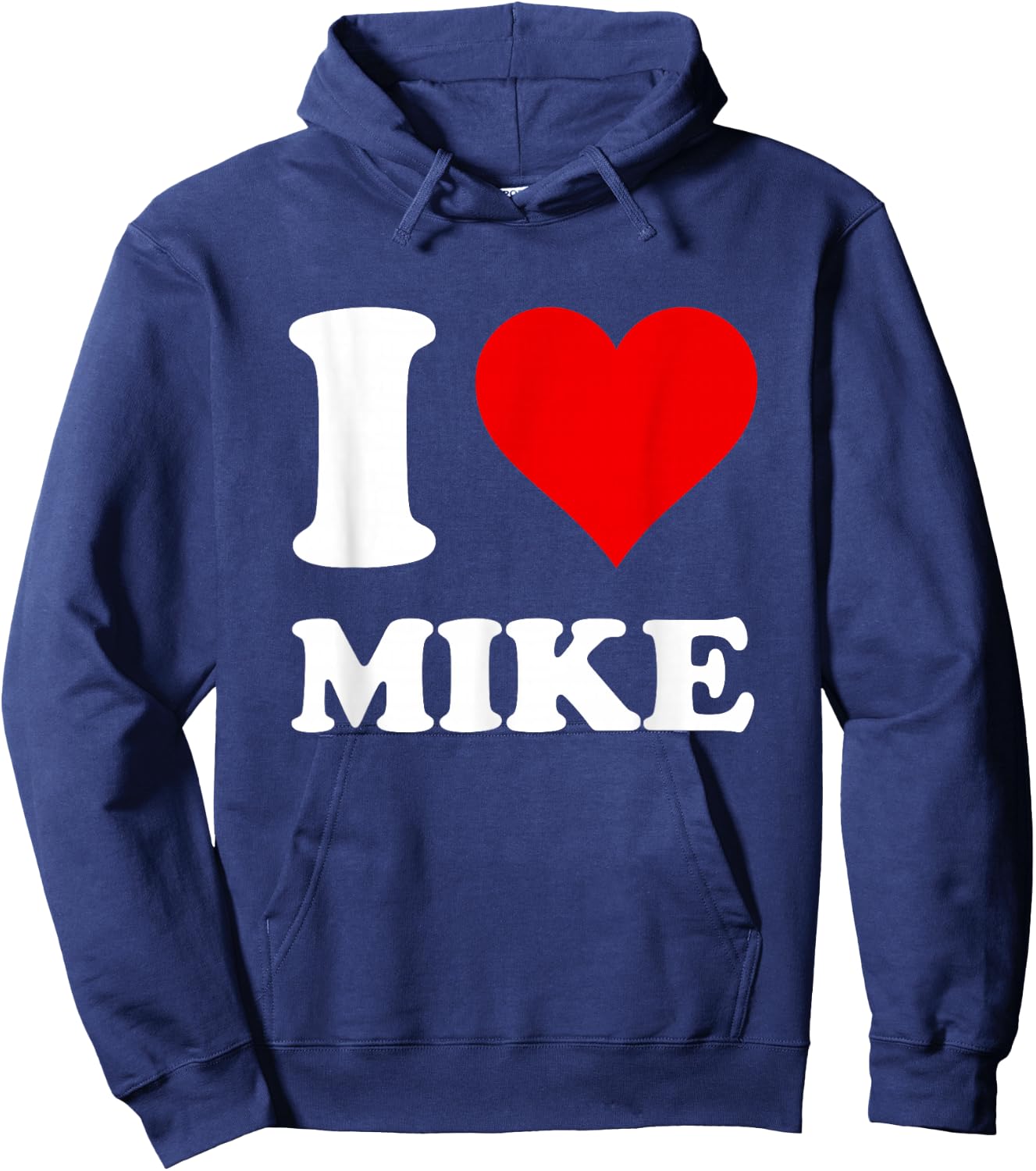 Red Heart I Love Mike Hoodie - Hoodie | Navy