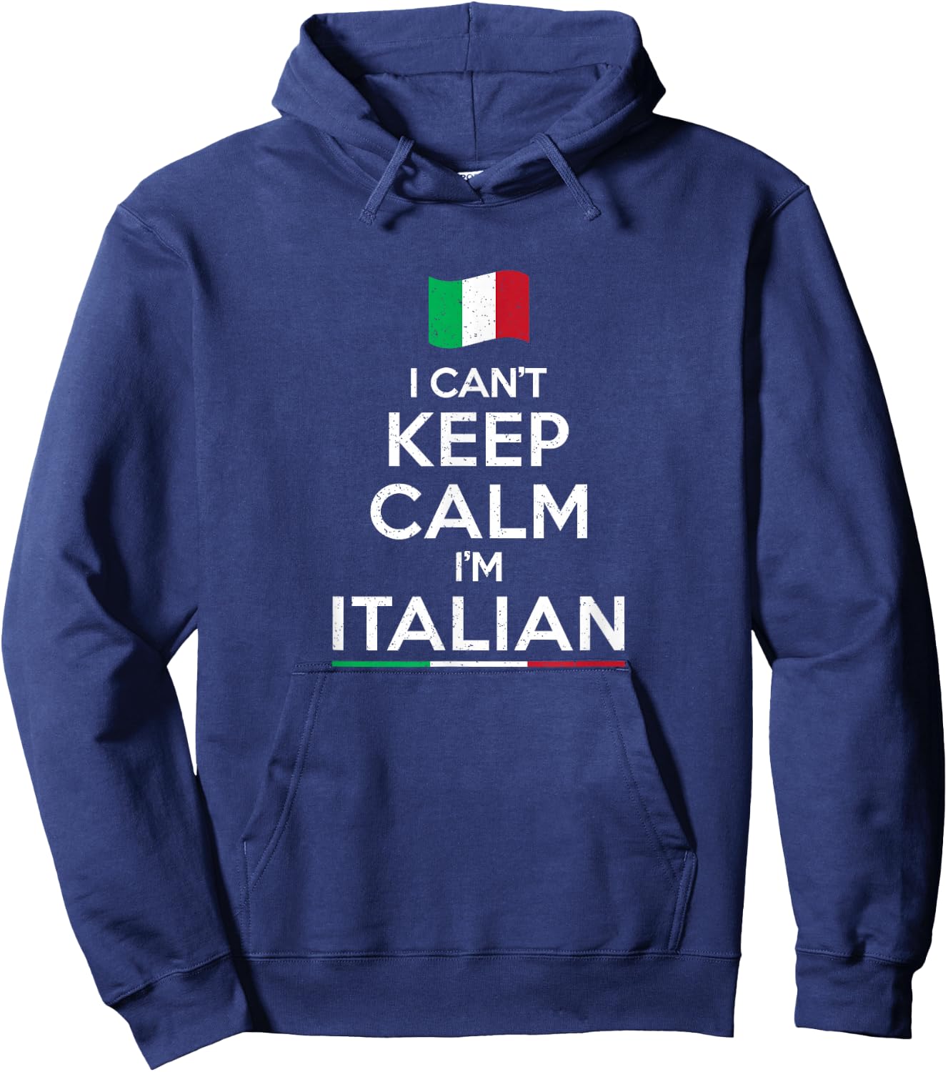 I can't keep calm I'm italian Hoodie - Hoodie | Navy